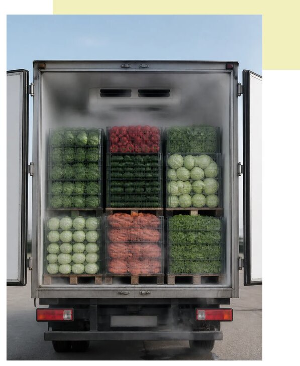 Перевозка охлажденных овощей в Топки по цене от 5067 р. | Агросервис-Тпк