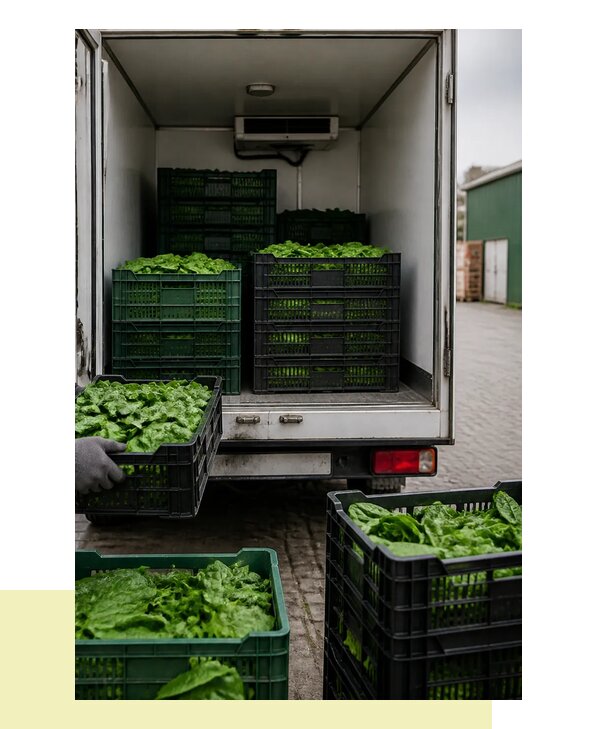 Перевозка шпината в Топки с сохранением свежести продукции